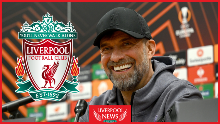 Jurgen Klopp and Liverpool badge