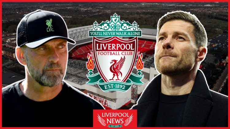 Jurgen Klopp, Xabi Alonso and Liverpool badge