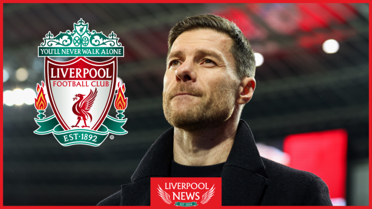 Xabi Alonso and Liverpool badge