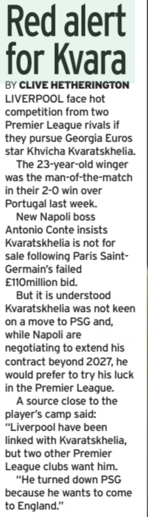 Liverpool, Sunday Mirror
