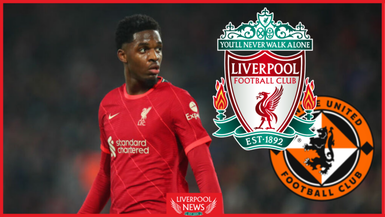 Billy Koumetio, Liverpool badge, Dundee United badge