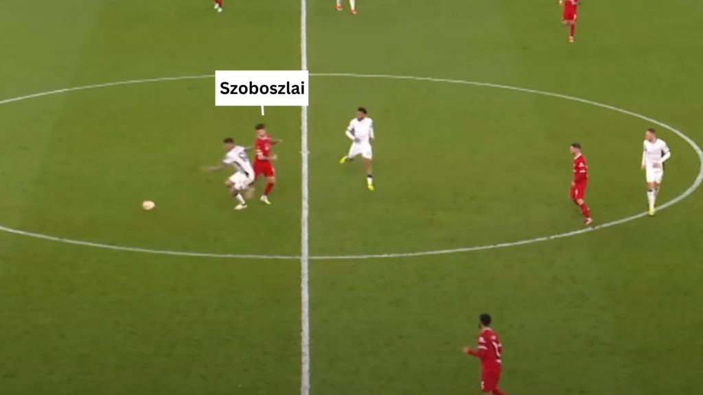 Liverpool midfielder Dominik Szoboszlai vs. Atalanta (11 April 2024)