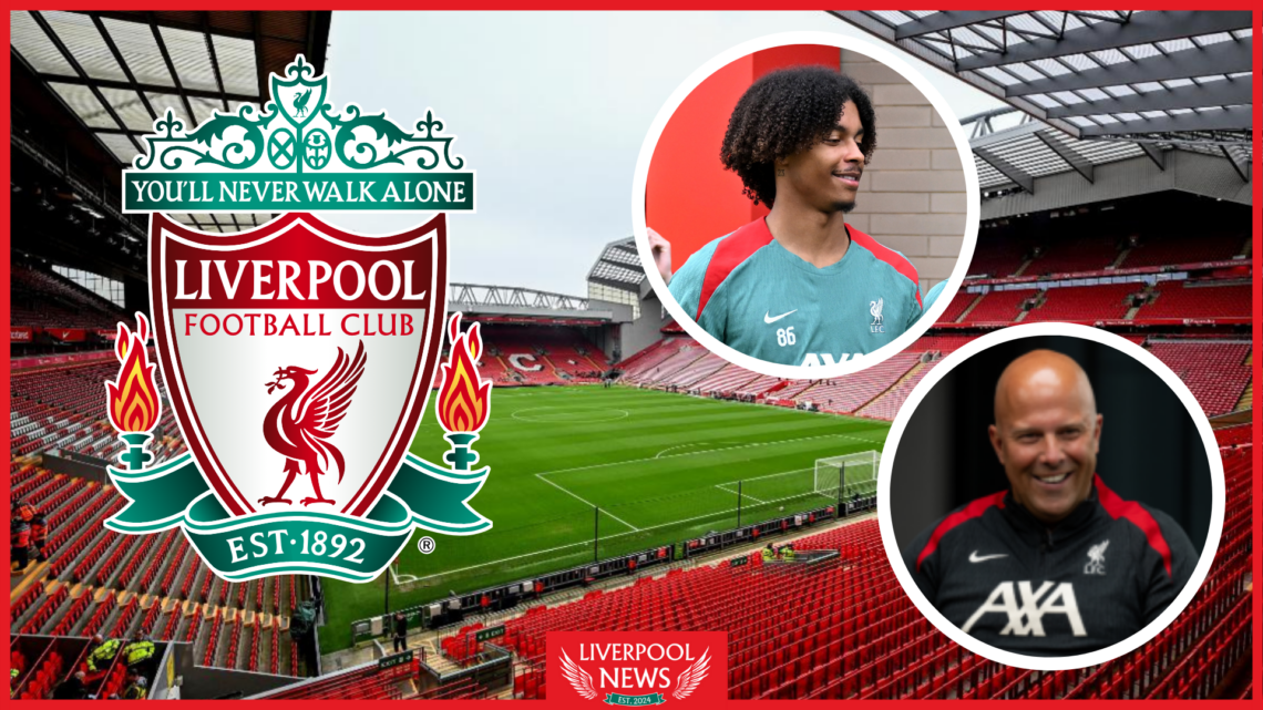 Harvey Blair, Arne Slot, Liverpool badge