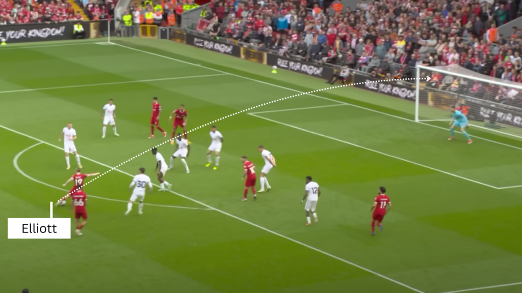 Liverpool midfielder Harvey Elliott goal against Tottenham (5 May, 2024)
