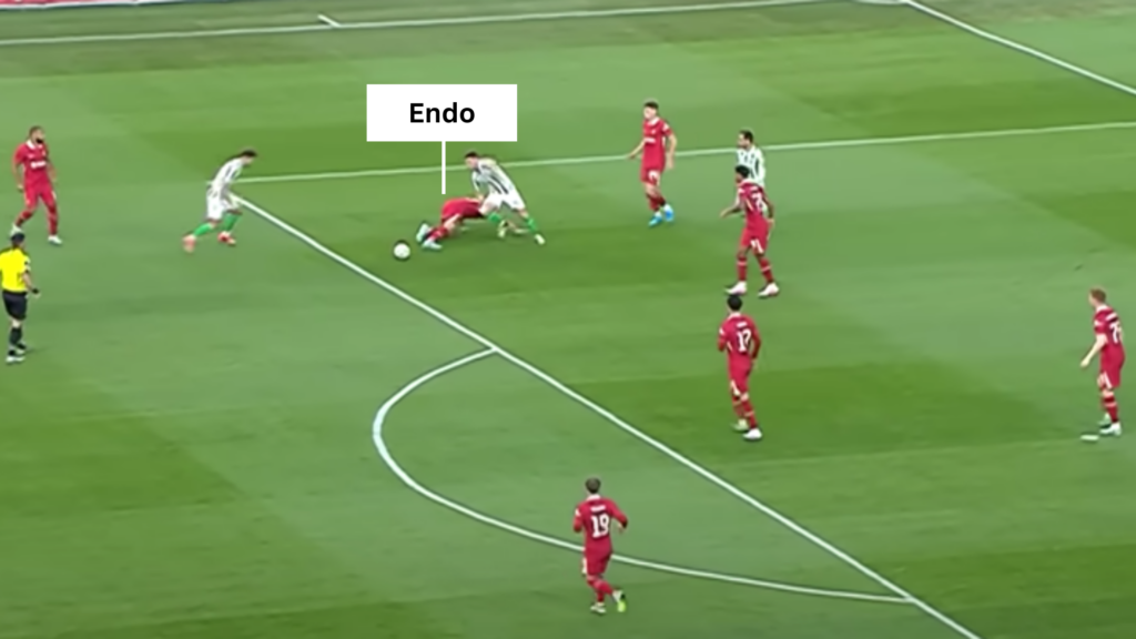 Wataru Endo for Liverpool against Real Betis (27 July)