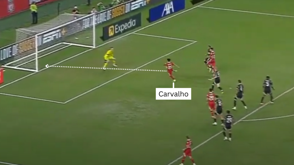 Liverpool midfielder Fabio Carvalho vs Arsenal (1 August 2024)