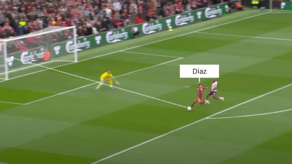 Luis Diaz goal for Liverpool v Brentford [25 August]