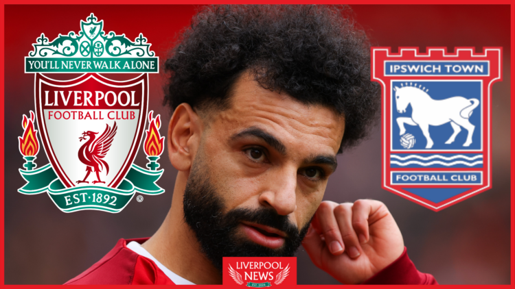 Mohammed Salah, Liverpool badge, Ipswich badge
