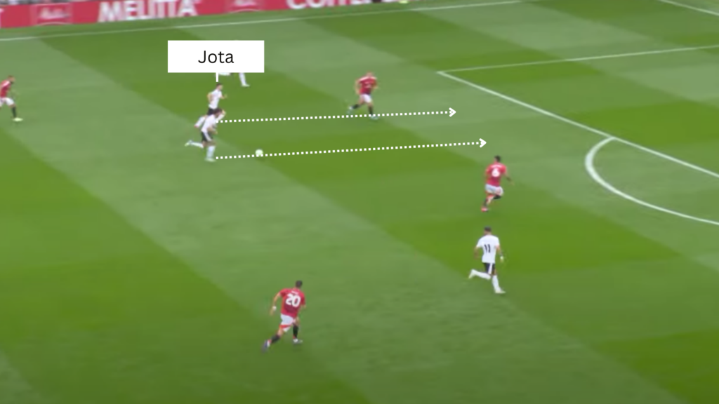 Diogo Jota for Liverpool v Manchester United