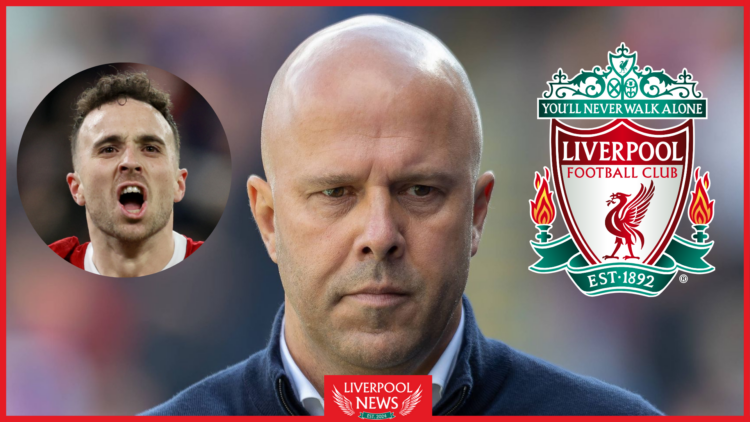 Arne Slot, Diogo Jota, Liverpool badge