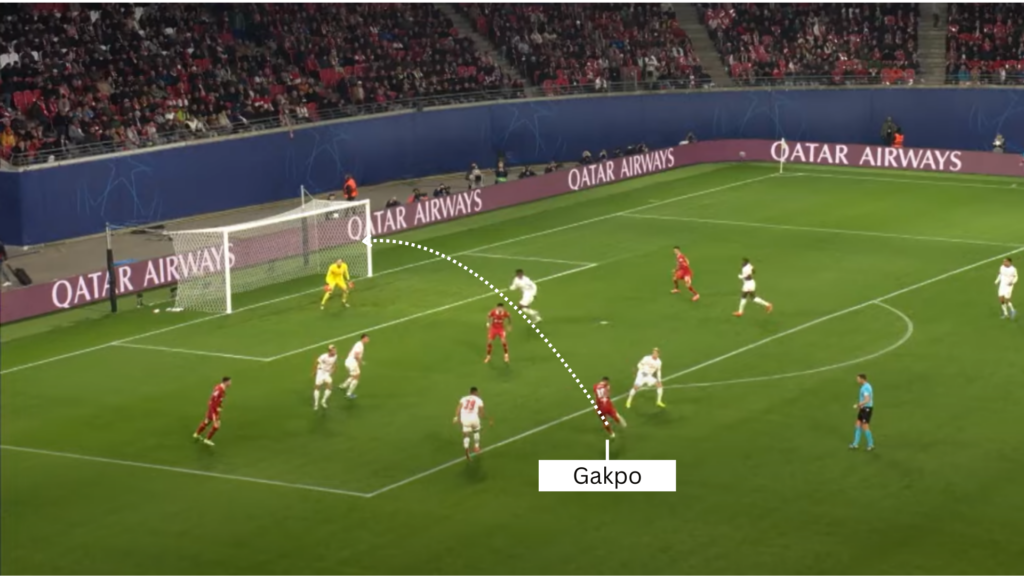 Cody Gakpo for Liverpool v RB Leipzig