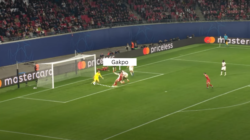 Cody Gakpo for Liverpool v RB Leipzig