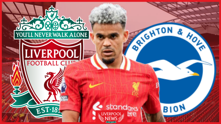 Luis Diaz, Liverpool badge, Brighton badge