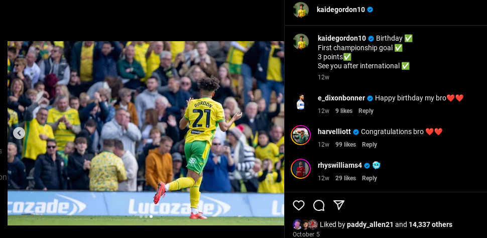 Kaide Gordon Liverpool