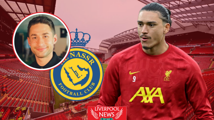 Darwin Nunez, David Ornstein in inset, Al-Nassr badge