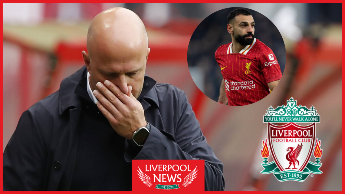 Picture of Liverpool manager Arne Slot and Mohamed Salah.