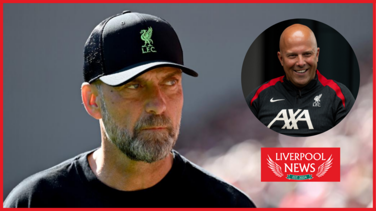 Ex-Liverpool manager Jurgen Klopp and Arne Slot