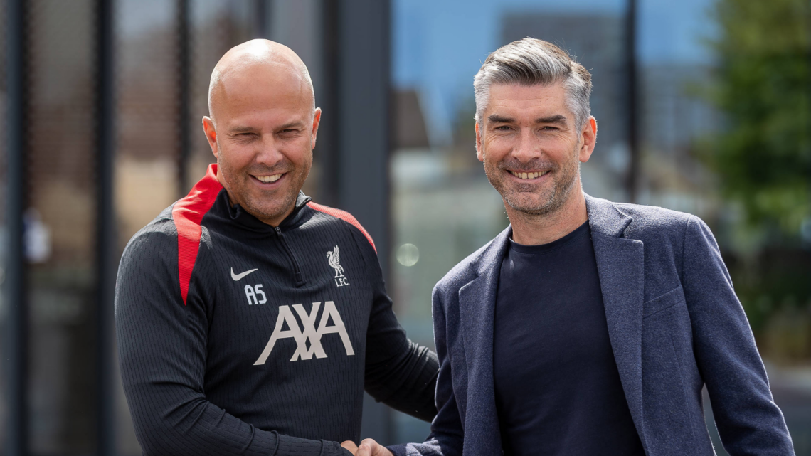Liverpool manager Arne Slot and sporting director Richard Hughes