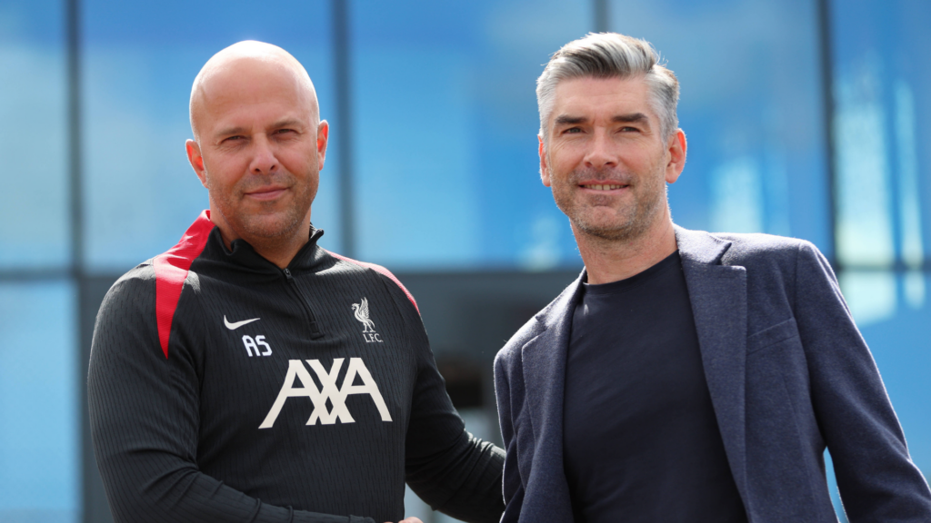 Liverpool manager Arne Slot and sporting director Richard Hughes