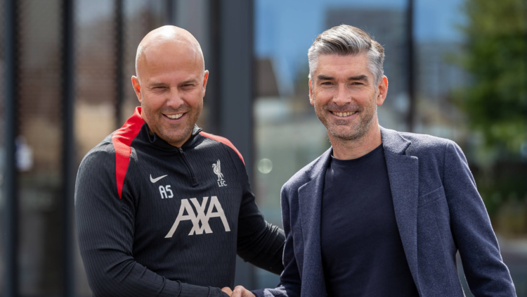 Liverpool manager Arne Slot and sporting director Richard Hughes
