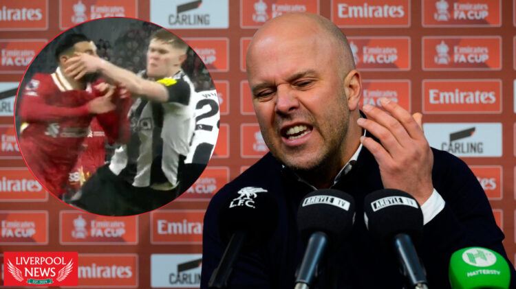 Arne Slot, Mohamed Salah controversy v Newcastle