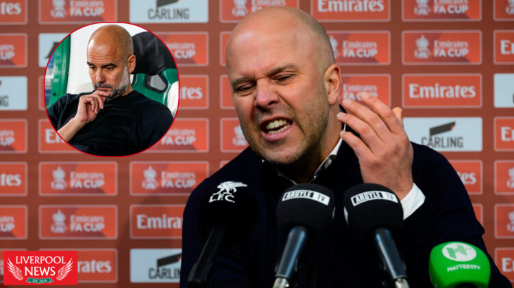 Arne Slot, Pep Guardiola in inset