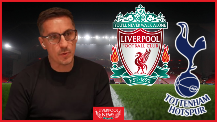 Gary Neville, Liverpool badge, Tottenham badge