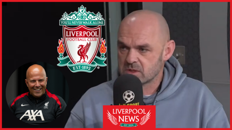 Picture of Danny Murphy and Liverpool manager Arne Slot.