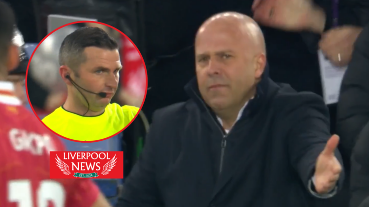 Arne Slot and Michael Oliver