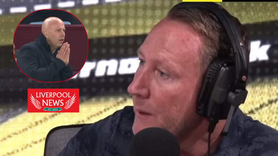 Liverpool manager Arne Slot and Ray Parlour.