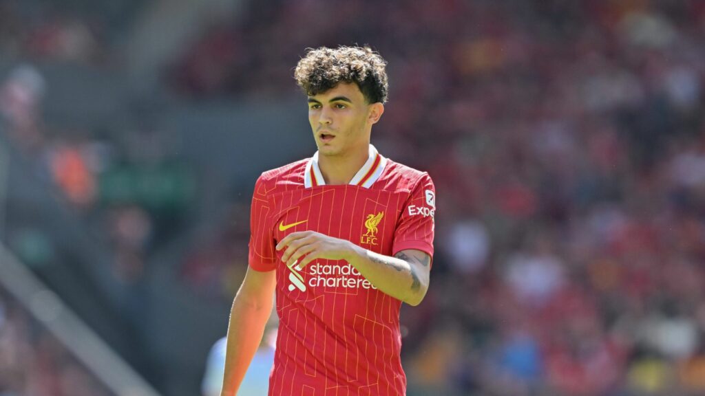 Liverpool midfielder Stefan Bajcetic