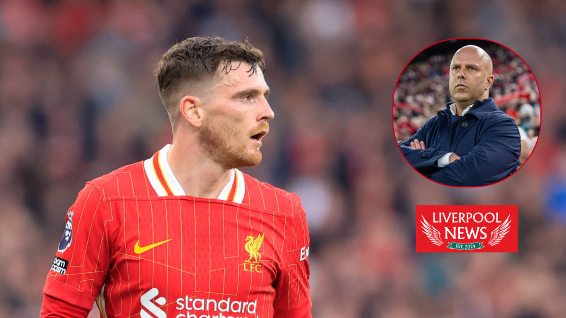 Liverpool manager Arne Slot has been criticised for his Andy Robertson decision v Aston Villa