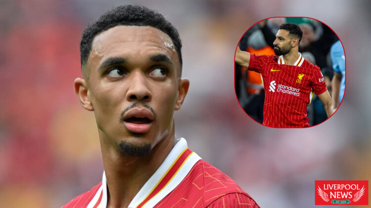 Trent Alexander-Arnold, Mohamed Salah in inset
