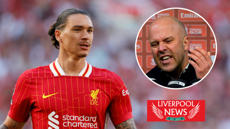Darwin Nunez Arne Slot Liverpool