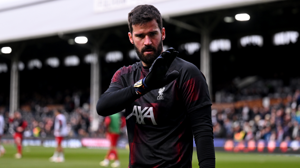 Alisson playing for Liverpool