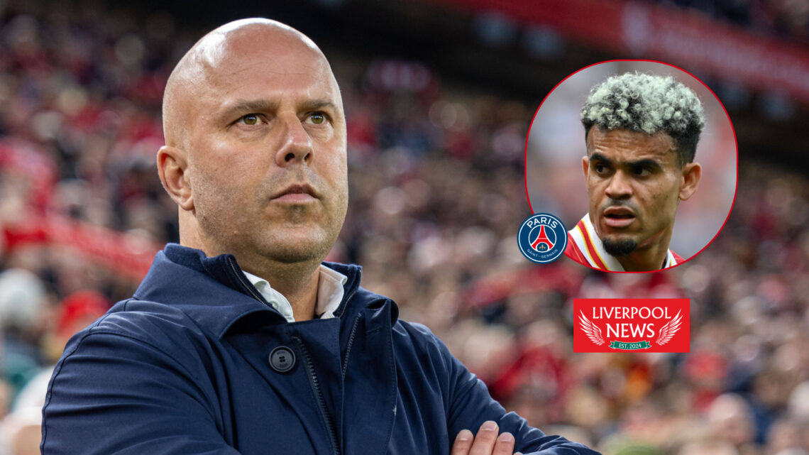 Arne Slot Luis Diaz Liverpool PSG