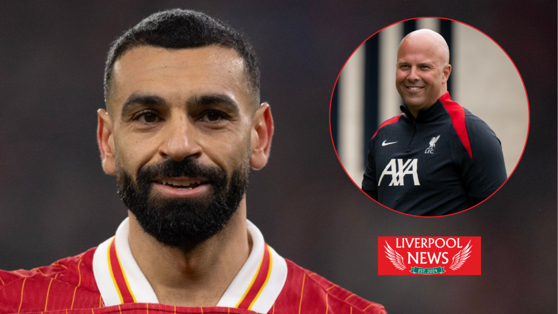 Liverpool Arne Slot and Mohamed Salah.