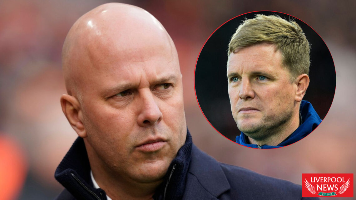 Liverpool manager Arne Slot and Newcastle boss Eddie Howe