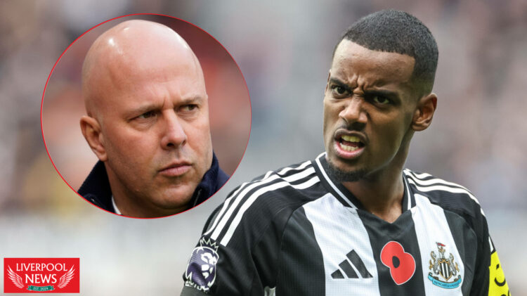 Liverpool manager Arne Slot and Newcastle United forward Alexander Isak