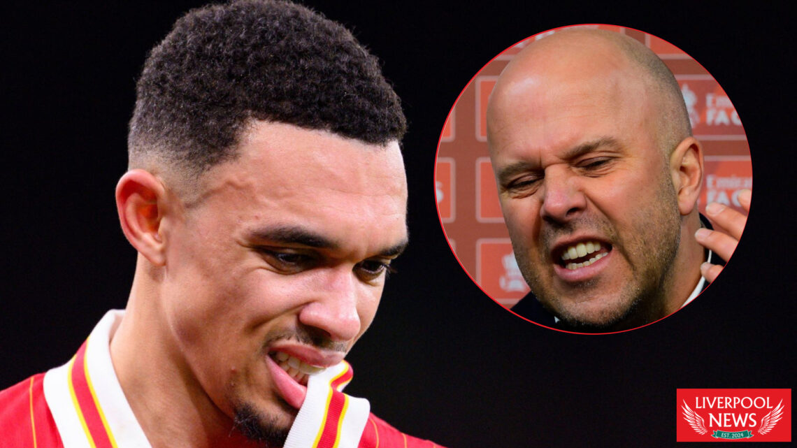 Liverpool defender Trent Alexander-Arnold and Arne Slot