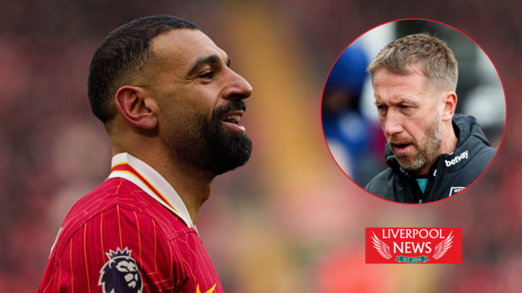 Liverpool attacker Mohamed Salah and Graham Potter