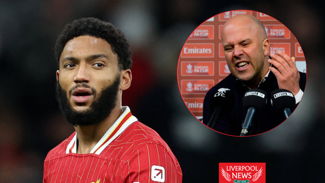 Joe Gomez and Arne Slot