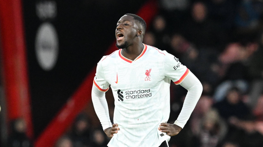 Ibrahima Konate playing for Liverpool
