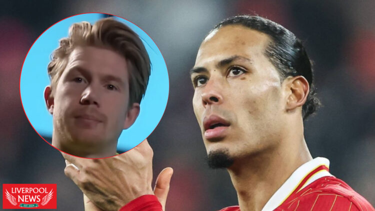 Liverpool defender Virgil van Dijk and Manchester City midfielder Kevin De Bruyne