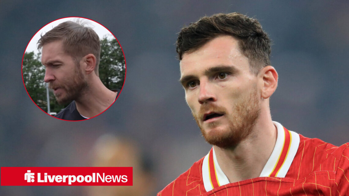 Andy Robertson and Calvin Harris
