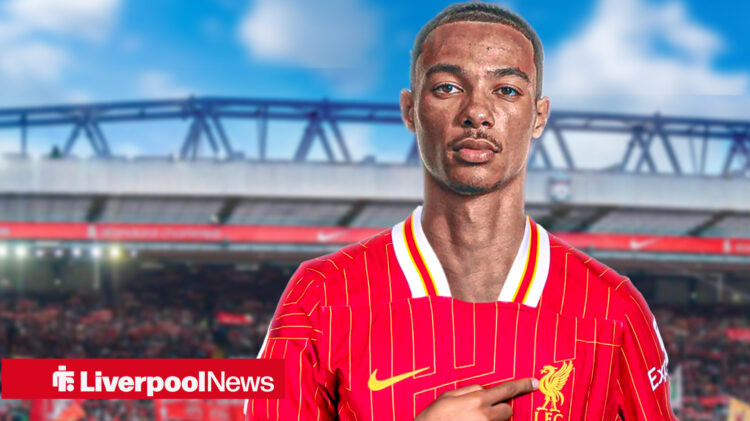 Hugo Ekitike in a Liverpool kit