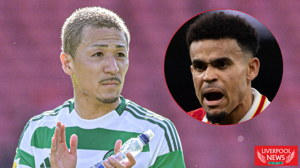 Liverpool forward Luis Diaz and Celtic ace Daizen Maeda