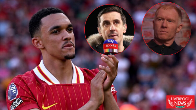 Alexander-Arnold, Gary Neville and Paul Scholes