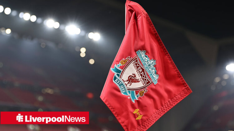Liverpool corner flag at Anfield