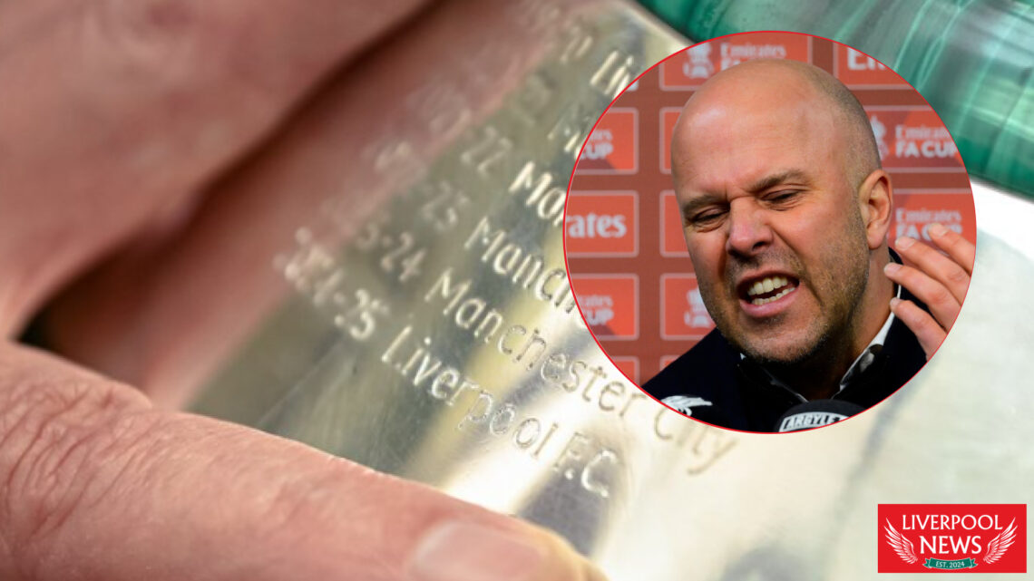 Liverpool are carved onto the Premier League trophy.
